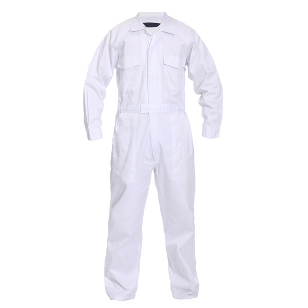 白色长袖连体工作服防静电服套装FLC0002