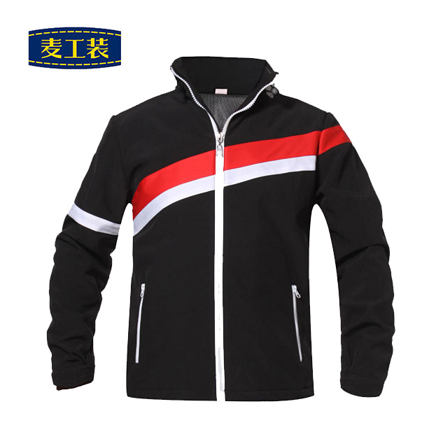 长袖拼接设计立领工作服套装FC12013