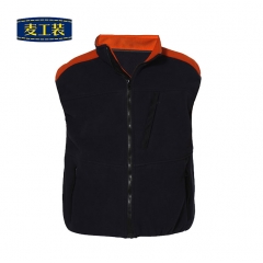 保暖立领拉链无袖抓绒衣工作服MJ12004-QP