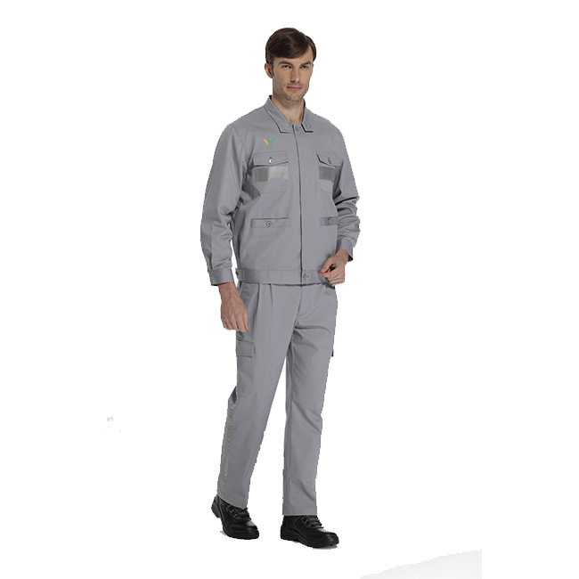 麦工装新款春秋长袖反光工作服套装FC12045