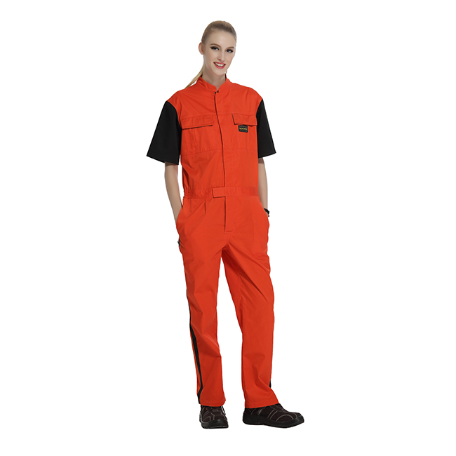 麦工装春夏新款短袖连体服工作服LD12006