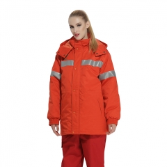 麦工装冬季新款加厚反光棉服防寒服MF12036